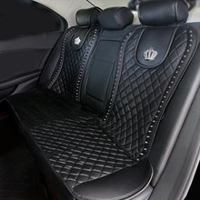 Diamond crown faux leather seat covers