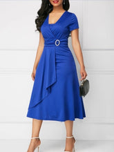 Elegant V-neck Plus Size Dress