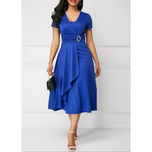 Elegant V-neck Plus Size Dress