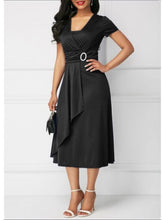 Elegant V-neck Plus Size Dress